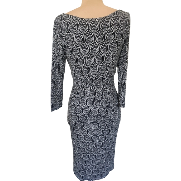 MAEVE ANTHROPOLOGIE "Galena" Art Deco Faux Wrap Dress - Size Small - Picture 10 of 17